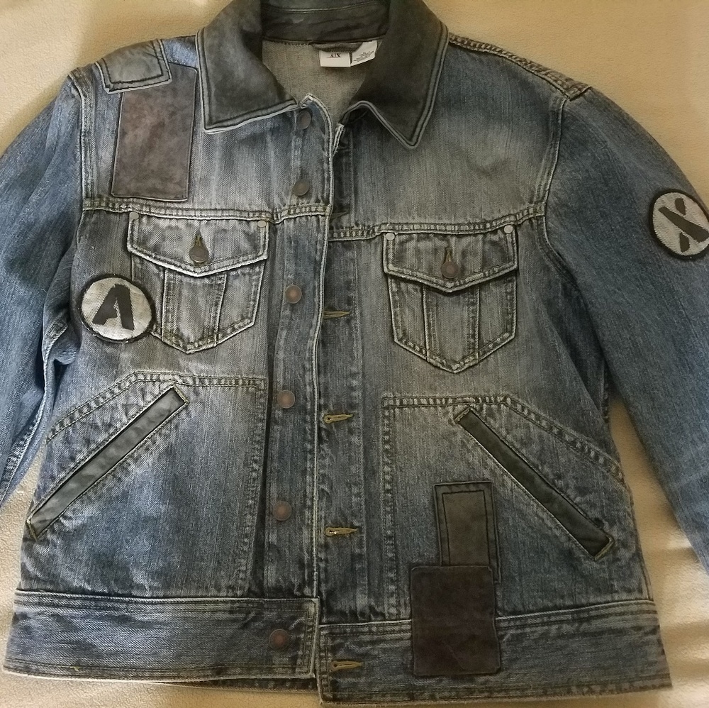 Armani Exchange AX denim jacket mens large